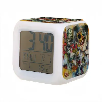 Postcard Colorful Mood Clock