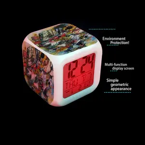 Postcard Colorful Mood Clock