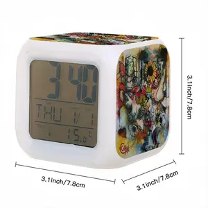 Postcard Colorful Mood Clock