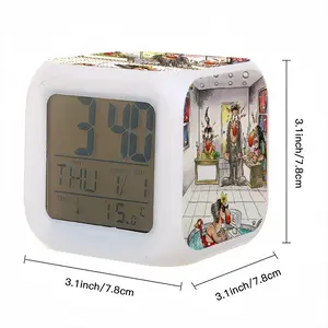 Office Holiday Scheme Colorful Mood Clock