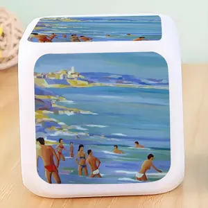 Bathers In Antibes Colorful Mood Clock