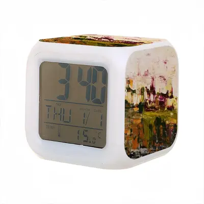 Blooming Cherry Trees Colorful Mood Clock