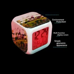 Blooming Cherry Trees Colorful Mood Clock