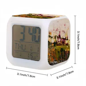 Blooming Cherry Trees Colorful Mood Clock