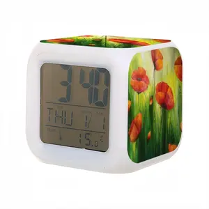 The Sunshine Poppies Colorful Mood Clock