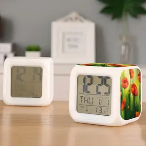 The Sunshine Poppies Colorful Mood Clock