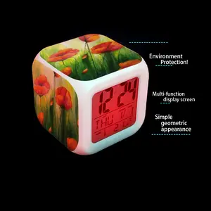 The Sunshine Poppies Colorful Mood Clock