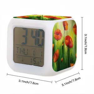 The Sunshine Poppies Colorful Mood Clock