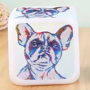 My Adorable French Bulldog Colorful Mood Clock