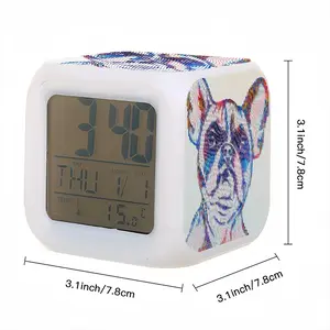 My Adorable French Bulldog Colorful Mood Clock