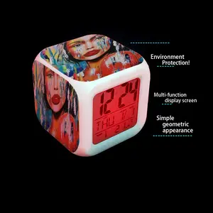 Summer Rain Colorful Mood Clock