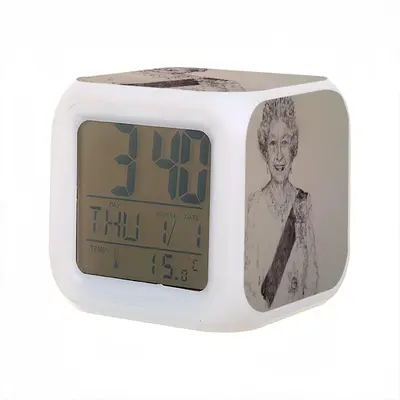 Queen Elizabeth Ii Colorful Mood Clock