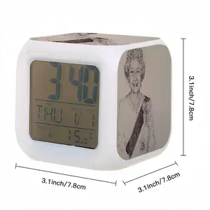 Queen Elizabeth Ii Colorful Mood Clock