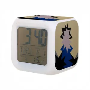 Blue Scarf Colorful Mood Clock