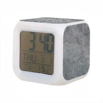 White On Dark Grey Colorful Mood Clock