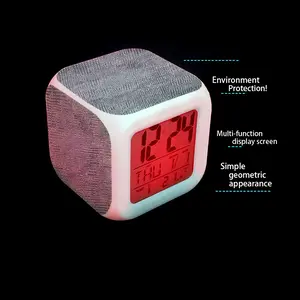 White On Dark Grey Colorful Mood Clock