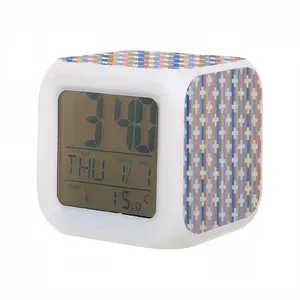 White Crosses Colorful Mood Clock