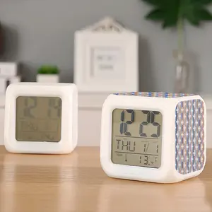 White Crosses Colorful Mood Clock