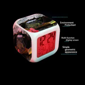 Big New Hampshire Turtle Colorful Mood Clock