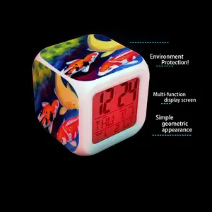 Koi Fish In The Pond Colorful Mood Clock