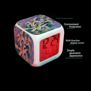 Lilies Colorful Mood Clock