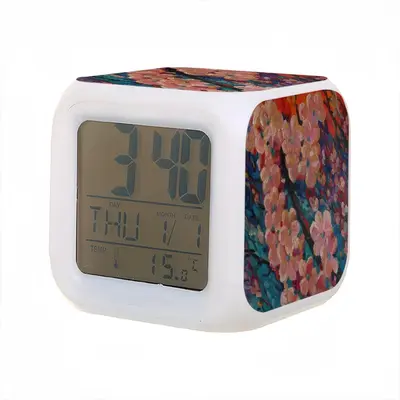 Apple Tree Blossom Colorful Mood Clock