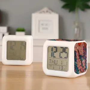 Apple Tree Blossom Colorful Mood Clock