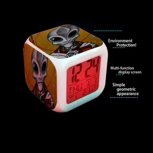 Icon Of Alien Enki Colorful Mood Clock