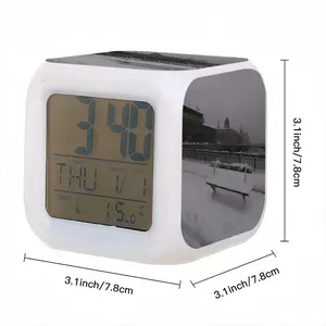 Winter In Paris From Arcole Bridge Colorful Mood Clock