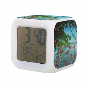 Frolicking On A Break Colorful Mood Clock