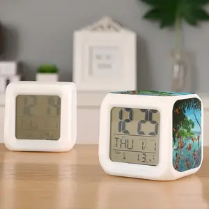 Frolicking On A Break Colorful Mood Clock