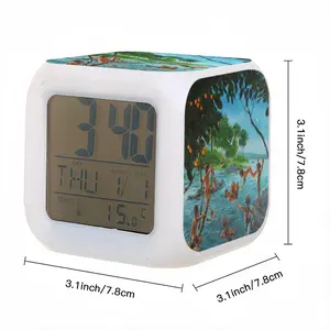 Frolicking On A Break Colorful Mood Clock