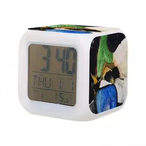 Half Black Utopia Colorful Mood Clock