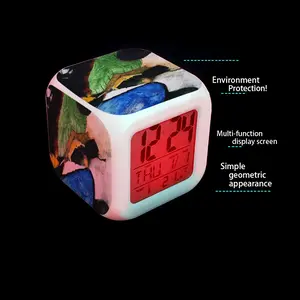 Half Black Utopia Colorful Mood Clock