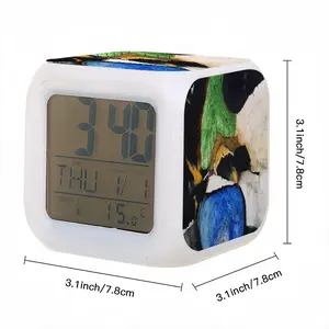 Half Black Utopia Colorful Mood Clock