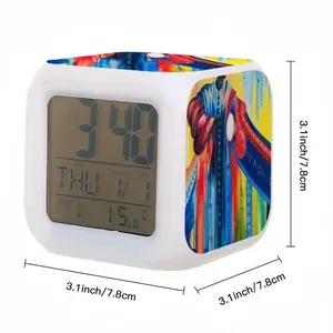 African Drummer Colorful Mood Clock