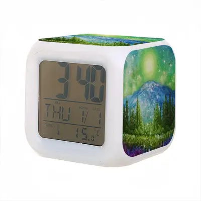 Mysterious Full Moon Colorful Mood Clock