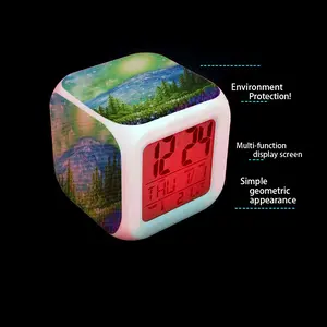 Mysterious Full Moon Colorful Mood Clock