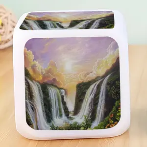 Among The Waterfalls Colorful Mood Clock