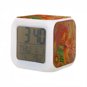 Joyous Rooster Colorful Mood Clock