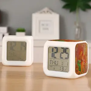 Joyous Rooster Colorful Mood Clock