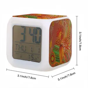 Joyous Rooster Colorful Mood Clock