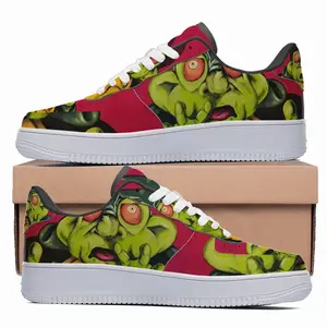 Men Green Alien Wizard Low Top Shoes