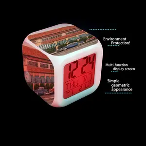 Lundys Of Sheepshead Bay New York City Colorful Mood Clock