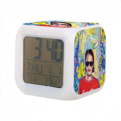 Coca Cola Girl Colorful Mood Clock