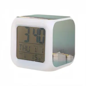 Lagoon With Two Boats Colorful Mood Clock