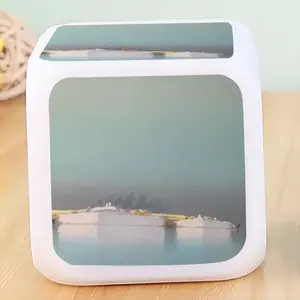 Lagoon With Two Boats Colorful Mood Clock