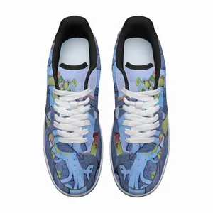 Men Baby Blue Beard Wizard Low Top Shoes