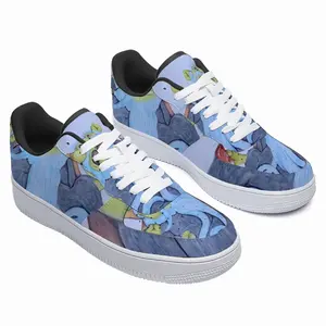 Men Baby Blue Beard Wizard Low Top Shoes