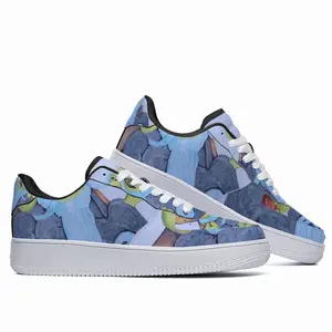 Men Baby Blue Beard Wizard Low Top Shoes